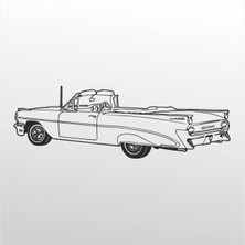 Technopa Folyo Sticker Klasik Araba 104 100 cm Uzunluk Dekoratif Sticker