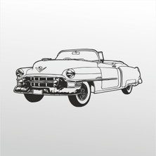 Technopa Folyo Sticker Klasik Araba 106 90  cm Uzunluk Dekoratif Sticker