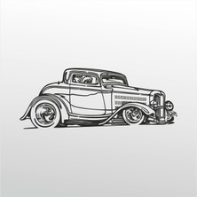 Technopa Folyo Sticker Klasik Araba 109 100 cm Uzunluk Dekoratif Sticker