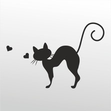 Technopa Folyo Sticker Kedi 110 80 cm Uzunluk Dekoratif Sticker