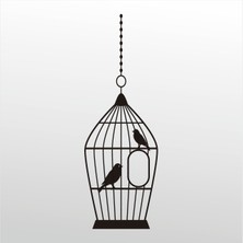 Technopa Folyo Sticker Kuş Kafesi 104 80 cm Uzunluk Dekoratif Sticker