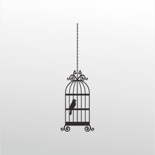 Technopa Folyo Sticker Kuş Kafesi 106 60 cm Uzunluk Dekoratif Sticker