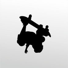 Technopa Folyo Sticker  Kaykaycı 101 100 cm Uzunluk Dekoratif Sticker