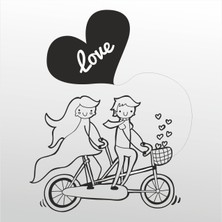 Technopa Folyo Sticker Sevgi 30 cm Uzunluk Dekoratif Sticker