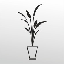 Technopa Folyo Sticker Çiçek Deseni 142 20 cm Uzunluk Dekoratif Sticker