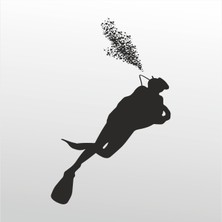 Technopa Folyo Sticker Dalgıç 102 130 cm Uzunluk Dekoratif Sticker