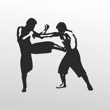 Technopa  Folyo Sticker Dövüş 80  cm Uzunluk Dekoratif Sticker