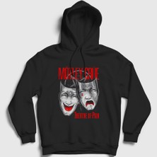 Presmono Unisex Siyah Theatre Mötley Crüe Kapüşonlu Sweatshirt