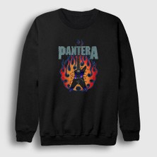 Presmono Unisex Siyah Guitar Pantera Sweatshirt