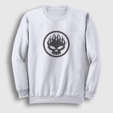 Presmono Unisex Beyaz Logo The Offspring Sweatshirt
