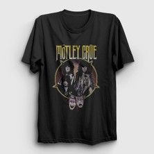 Presmono Unisex Siyah Band Mötley Crüe T-Shirt