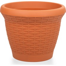 Serinova Hasır Saksı 10LT Kiremit 2li