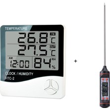 Htc-2 Dijital Termometre Higrometre Sıcaklık Nem Ölçer - Bebek Odası ve Banyo Için Termometre