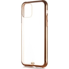 noktaks - Apple iPhone 12 Mini - Kılıf Koruyucu Voit Clear Tatlı Sert Silikon Kapak - Gold