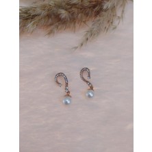 Hdmarketim Swarovski Taşlı Incili Doğa Temalı Küpe