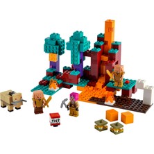 LEGO Minecraft# Çarpık Orman 21168 Minecraft Nether Oyun Seti; Çarpık Ormanda Eğlenceli ve Yaratıcı bir Yapım Oyuncağı Seti (287 Parça)