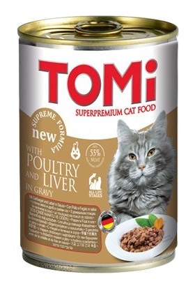 Tomi Kanatlı Eti ve Ciğerli Kedi Konservesi 400 gr