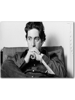 Cakatablo  Ahşap Tablo Al Pacino Yaralı Yüz Koltukta