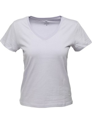 Lumberjack AS00541940 100581836 CT130 Basic V Neck Lumberjack Kadın T-Shirt Lila