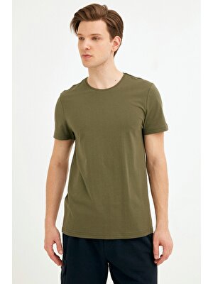 FullaModa Bisiklet Yaka Basic Tshirt