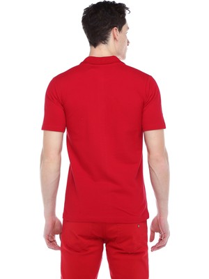 Ağca Kırmızı Polo Yalka Tshirt