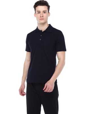 Ağca Lacivert Polo Yaka Tshirt