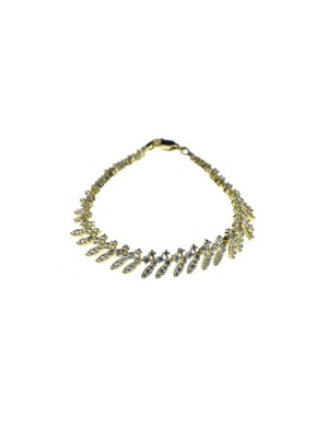 Diversity Jewelry Kadın Gümüş Taşlı Sarı Çiçek Bileklik