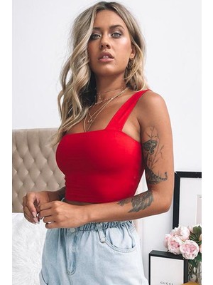 Madmext Mad Girls Kırmızı Crop MG1010