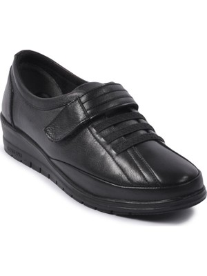 Voyager 7679 Siyah Kadın  Deri Günlük Ayakkabı