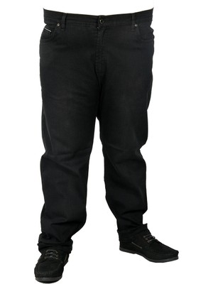 ModeXL Büyük Beden Erkek Pantolon Kot Classics 19701 Siyah