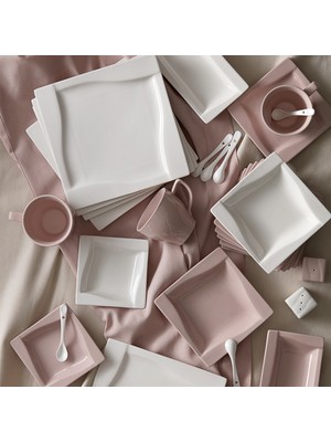 Karaca Forever Bone Rosalie 32 Parça 6 Kişilik Porselen Kahvaltı Takımı