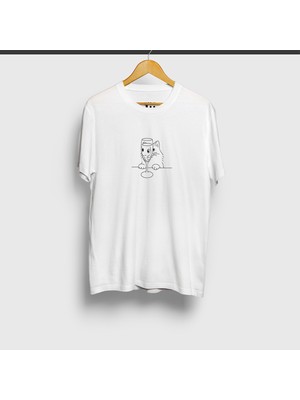 Tüşört Kedi Özel Tasarım T-Shirt