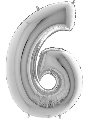 Grabo Rakam  Balon Folyo 100 cm Gümüş 6