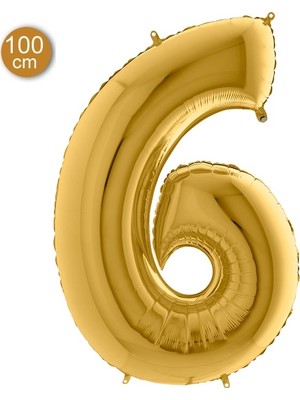 Grabo Rakam Balon Folyo 100 cm Gold 6