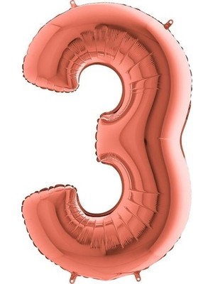 Grabo Rakam Balon Folyo 100 cm Rose Gold 3