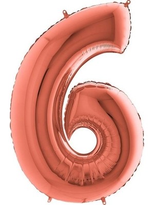 Grabo Rakam Balon Folyo 100 cm Rose Gold 6