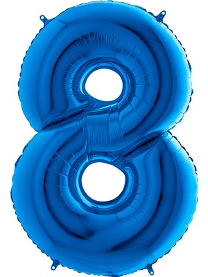 Grabo Rakam Balon Folyo 100 cm Mavi 8
