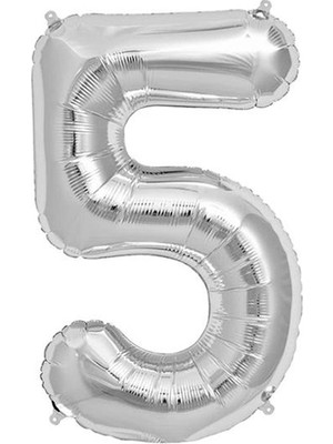 İkm Balon Rakam Balon Folyo Orta Boy 75 cm Gümüş 5