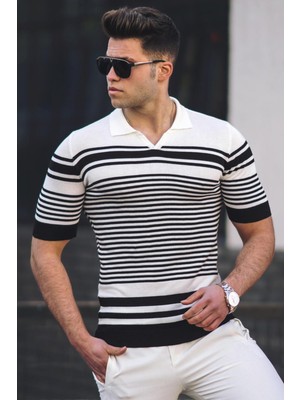 Madmext Siyah Polo Yaka Erkek Tişört 5083