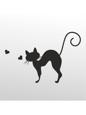 Technopa Folyo Sticker Kedi 110 70 cm Uzunluk Dekoratif Sticker