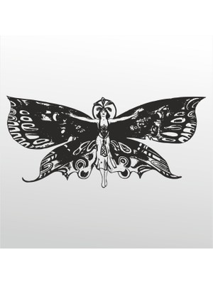 Technopa Folyo Sticker Kelebek Kadın 200 cm Uzunluk Dekoratif Sticker