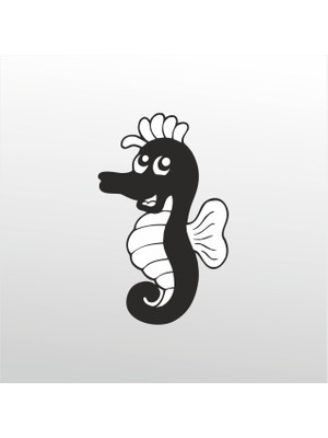 Technopa Folyo Sticker  Deniz Atı 70 cm Uzunluk Dekoratif Sticker