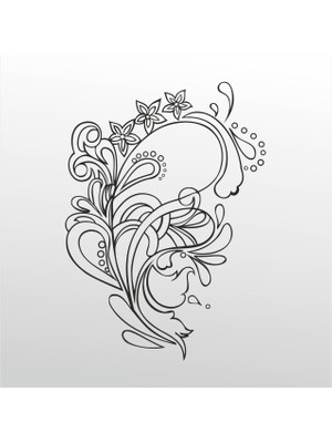 Technopa Folyo Sticker Çiçek Deseni 103 90  cm Uzunluk Dekoratif Sticker