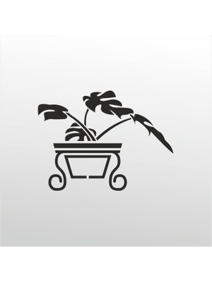Technopa Folyo Sticker Çiçek 109 130 cm Uzunluk Dekoratif Sticker
