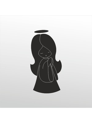 Technopa  Folyo Sticker Melek Kız 60  cm Uzunluk Dekoratif Sticker