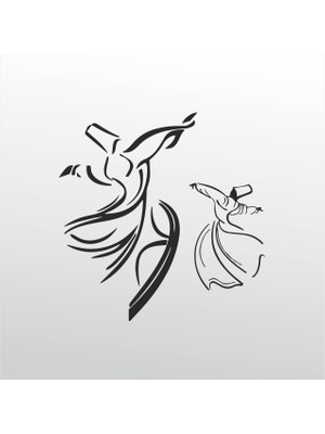 Technopa  Folyo Sticker Mevlana 70  cm Uzunluk Dekoratif Sticker