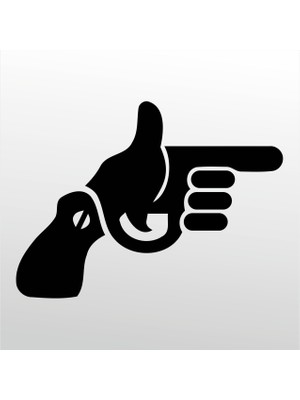 Technopa  Folyo Sticker El Silahı 40  cm Uzunluk Dekoratif Sticker