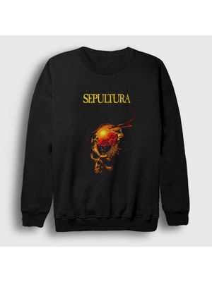 Presmono Unisex Siyah Beneath Sepultura Sweatshirt