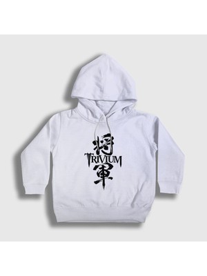 Presmono Unisex Çocuk Beyaz Shogun Trivium Kapüşonlu Sweatshirt