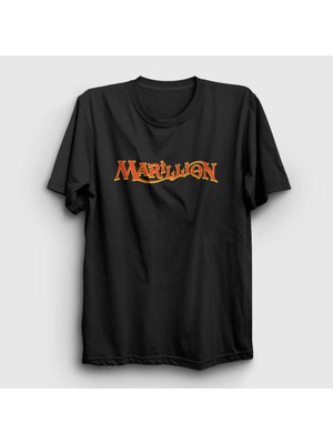Presmono Unisex Siyah Logo Marillion T-Shirt